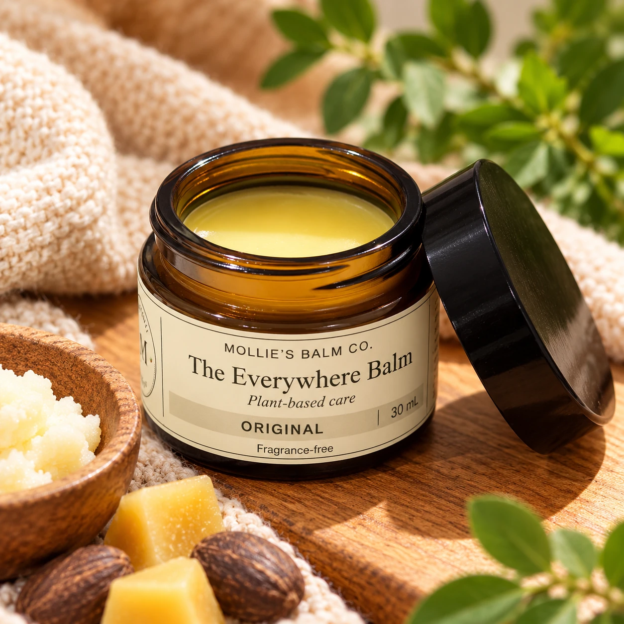 Open 30 mL jar of Original Everywhere Balm