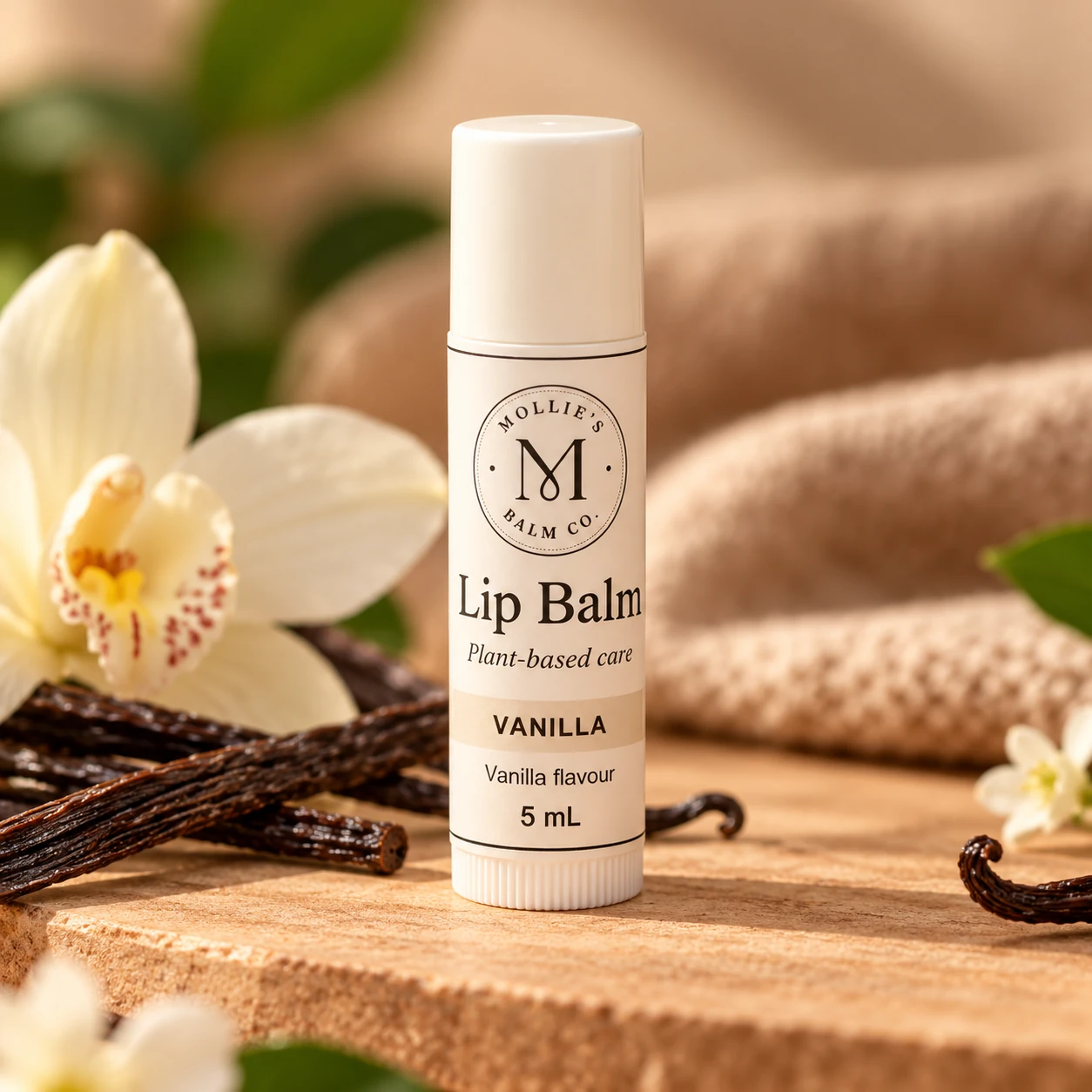 Vanilla Lip Balm in a 5 mL tube